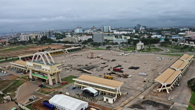 Ghana Independence Arch Aerial View