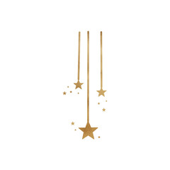 Gold Metallic Decorative Stars