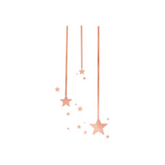 Copper Metallic Decorative Stars