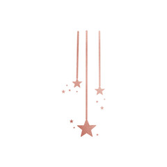 Rose Gold Glowing Decorative Stars