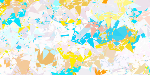 Light Blue, Yellow vector texture with random triangles.