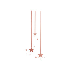 Rose Gold Metallic Decorative Stars