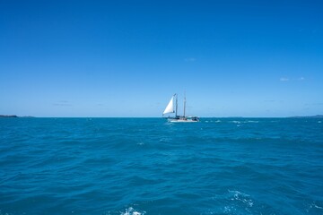 islands in the tropics on a yacht