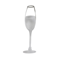 Silver Metallic Wine Glass