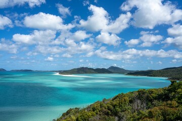 tropical island white sand beach on the ocean