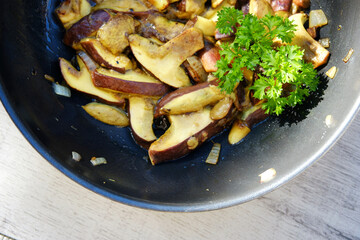fried wild mushrooms (boletus)