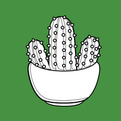 Cactus Home Plant Digital Stamp