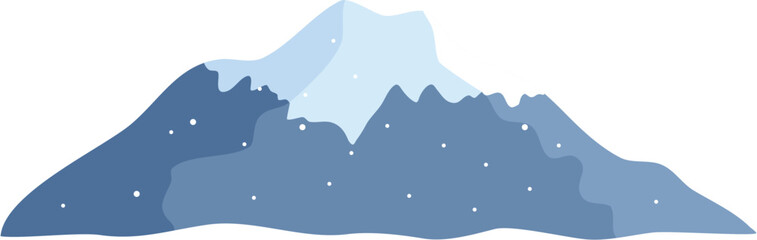 Blue Winter Ice Mountain