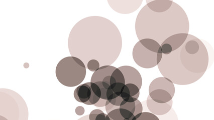 白い背景に丸が湧き出る画像