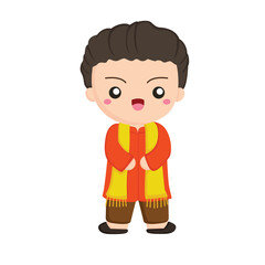 Diwali Deepavali Couple Festival Illustration Vector Clipart