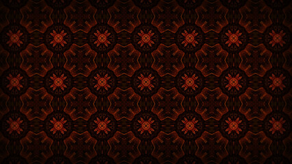 模様が曼荼羅や万華鏡の様に繰り返す画像