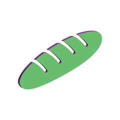 Bread icon 3D design