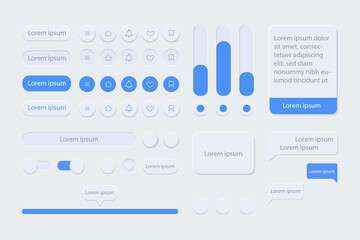 Neumorphism Botton Soft UI Design  