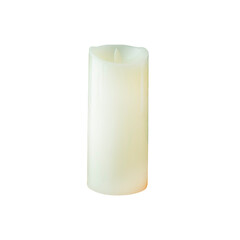 White candles fake candles pierced candles on halawan White background playing with the elements in the picture Halloween banner