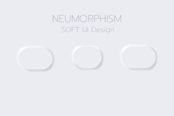 Neumorphism Botton Soft UI Design  