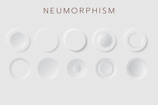 Neumorphism Botton Soft UI Design