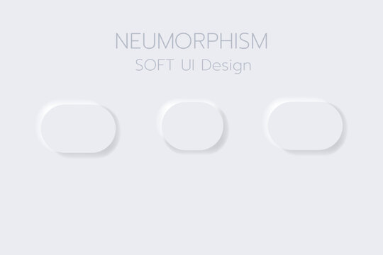 Neumorphism Botton Soft UI Design  