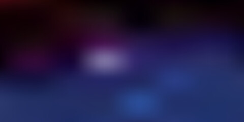 Dark blue, red vector abstract blur backdrop.