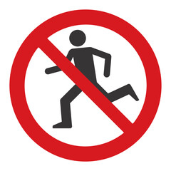 No Running Sign