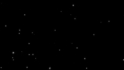 黒い背景を上昇するキラキラした粒子、パーティクル