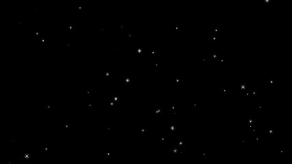 黒い背景を上昇するキラキラした粒子、パーティクル