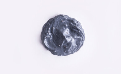 Charcoal texture swatches. Beauty and skin care textures on white background.