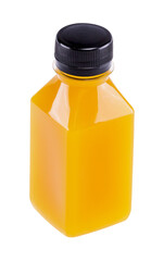 bottle of orange juice isolated and save as to PNG file