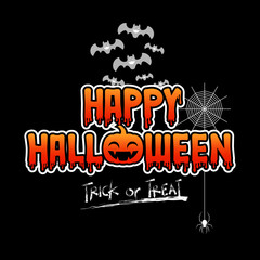 Happy Halloween and Trick or Treat Illustration Vector Design