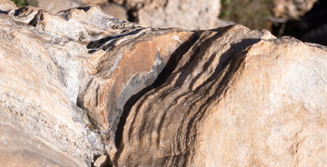 Quartz rock with detail of the veins
