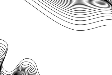 An abstract wavy line on a white background