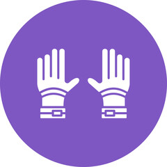 Obraz premium Gloves Multicolor Circle Glyph Inverted Icon