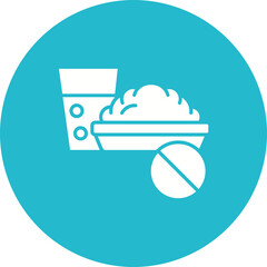 Fasting Multicolor Circle Glyph Inverted Icon