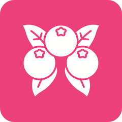 Berries Multicolor Round Corner Glyph Inverted Icon