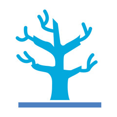 Dry Tree Glyph Two Color Icon
