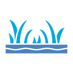 Grass Glyph Two Color Icon