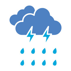 Storm Glyph Two Color Icon