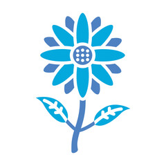 Sunflower Glyph Two Color Icon