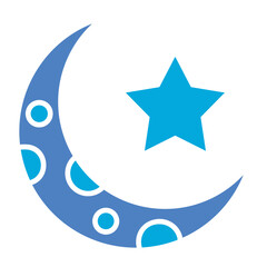 Crescent Moon Glyph Two Color Icon