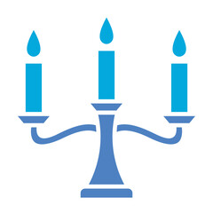 Candle Glyph Two Color Icon