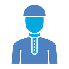 Muslim Glyph Two Color Icon