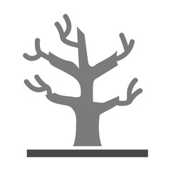 Dry Tree Greyscale Glyph Icon