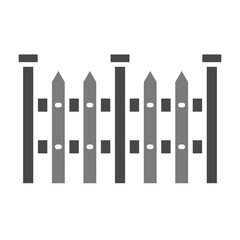 Fence Greyscale Glyph Icon