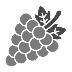 Grapes Greyscale Glyph Icon