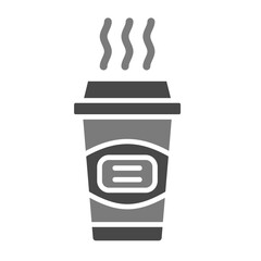 Hot Drink Greyscale Glyph Icon