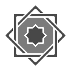 Rub el Hizb Greyscale Glyph Icon
