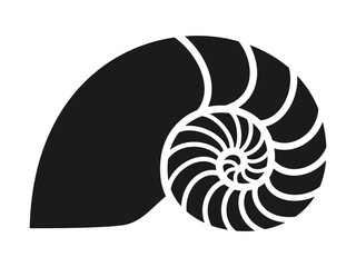 Obraz premium Golden ratio image, nautilus silhouette