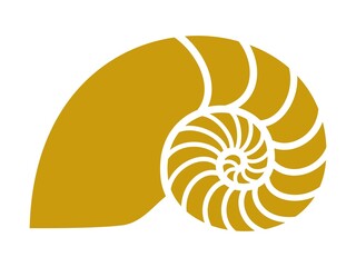 Golden ratio image, nautilus silhouette