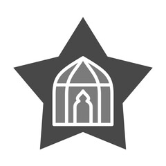 Star Greyscale Glyph Icon
