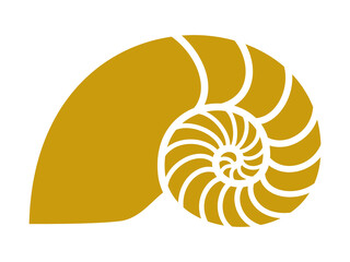 Golden ratio image, nautilus silhouette
