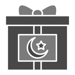 Gift Greyscale Glyph Icon